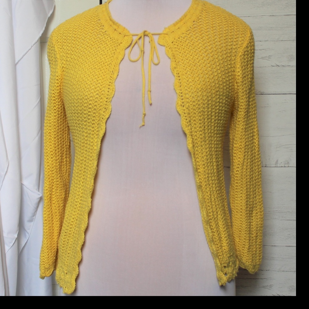 Yellow Knit Cardigan